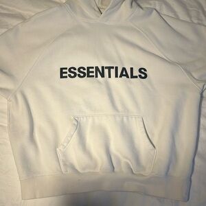 ESSENTIALS fear of god white sweatshirt